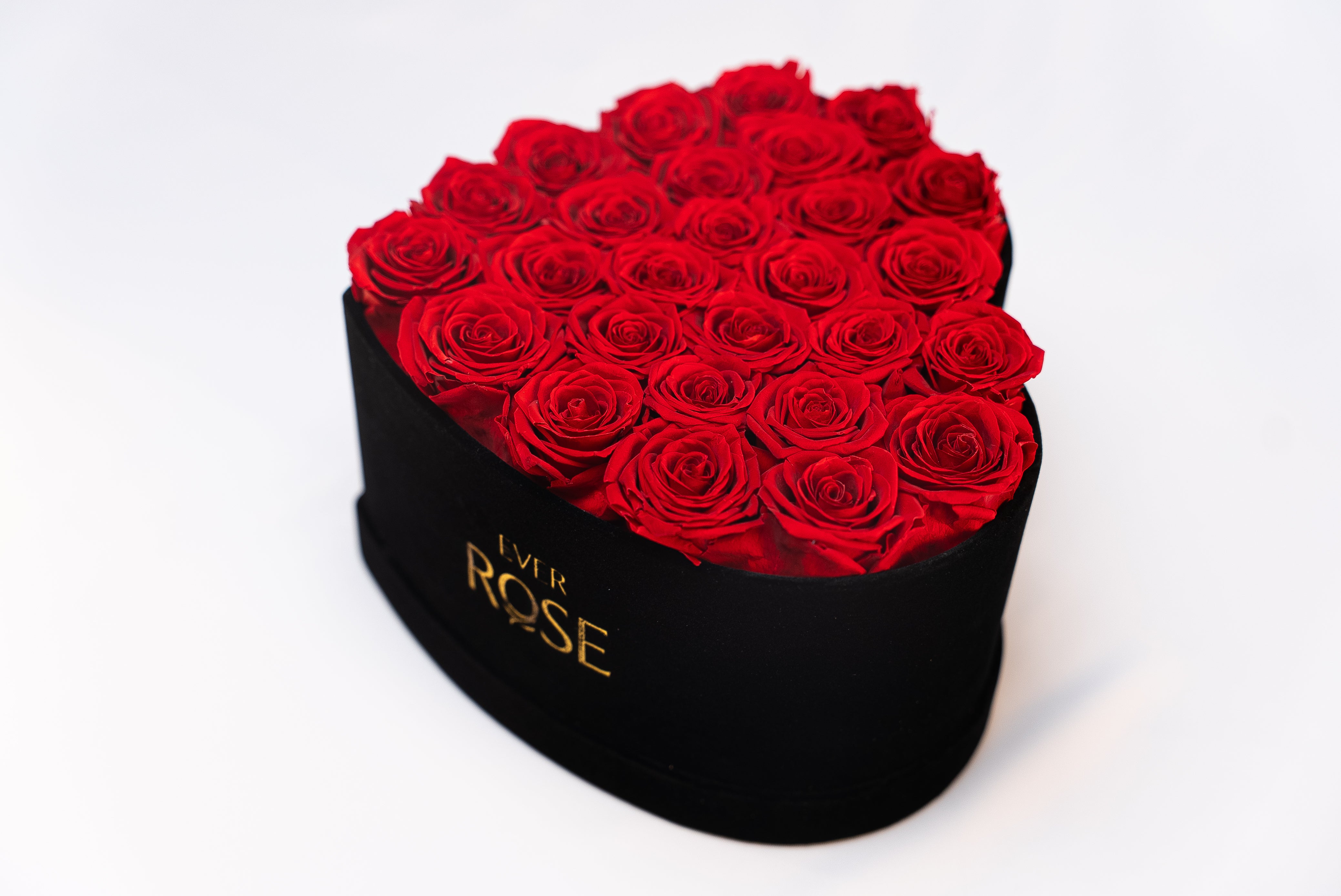 Caixa Coração de Rosas Preservadas — Grande | 27 Rosas Eternas
